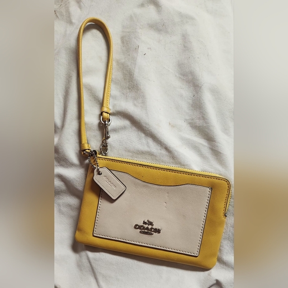 Coach Handbags - Coach Yellow and Cream Crossbody Bag